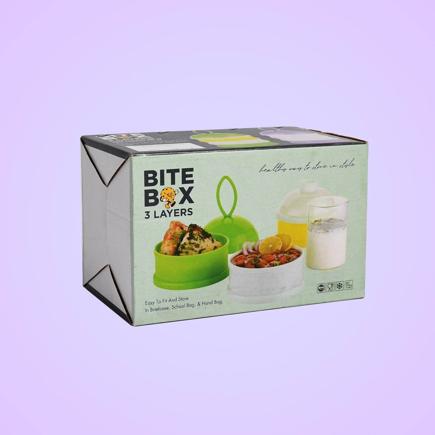 3 Layer Cute Portable Baby Food Milk Powder Storage Box Bottle Container Milk Powder Baby Food Container Bowl. (Purple) - infinityexculsivestore.com