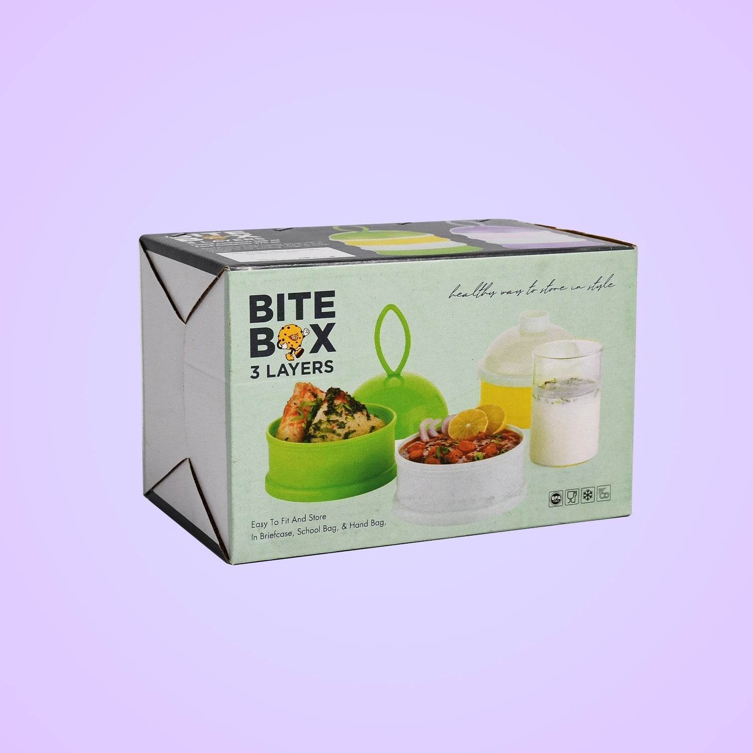 3 Layer Cute Portable Baby Food Milk Powder Storage Box Bottle Container Milk Powder Baby Food Container Bowl. (Purple) - infinityexculsivestore.com