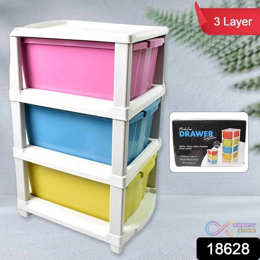3 Layer Plastic Drawer Storage Organizer (1 Pc) - infinityexculsivestore.com