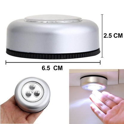 3 Led Cordless Stick Tap Wardrobe Touch Light Lamp - infinityexculsivestore.com