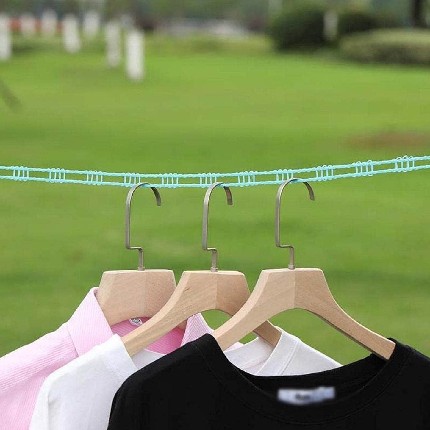3 Meter Anti-Slip Clothesline Rope - Nylon, Hooks, Indoor/Outdoor - infinityexculsivestore.com
