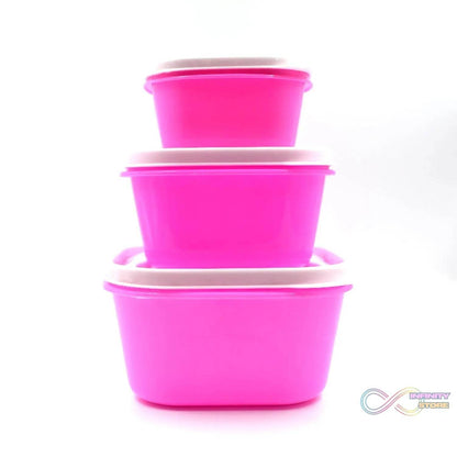 3 Pc Multi-Purpose Container used in all kinds of household and official purposes for storing food and stuffs etc. - infinityexculsivestore.com