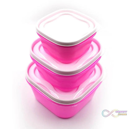 3 Pc Multi-Purpose Container used in all kinds of household and official purposes for storing food and stuffs etc. - infinityexculsivestore.com