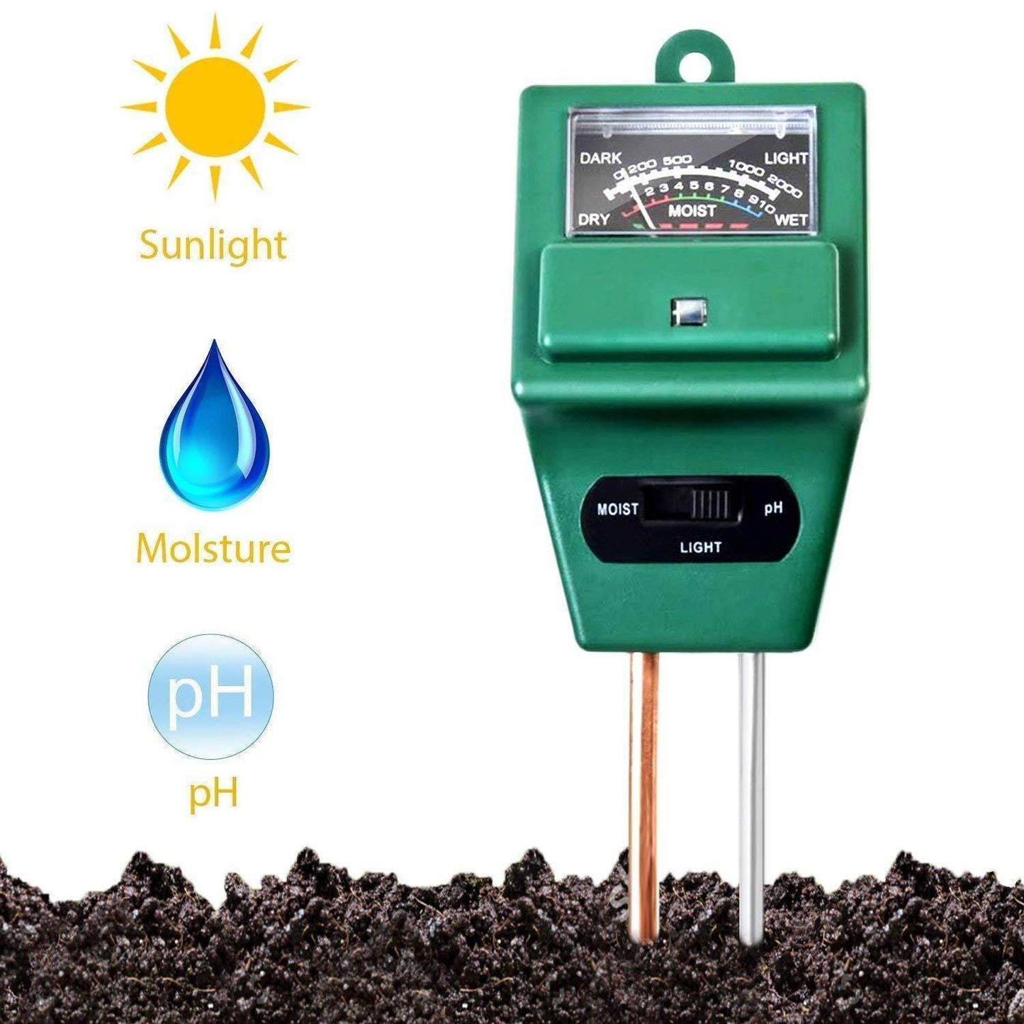 '-3 Way Soil Meter (pH Testing Meter) - infinityexculsivestore.com
