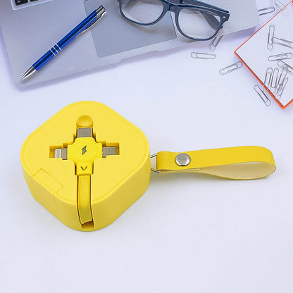 3 in 1 Charger Cable, Retractable Type, Compatible with Smartphones (1 Pc) - infinityexculsivestore.com