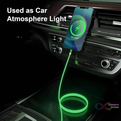 3 in 1 Charging Cable Light Up Fast Charger Multi Charging Cable (1 Pc) - infinityexculsivestore.com