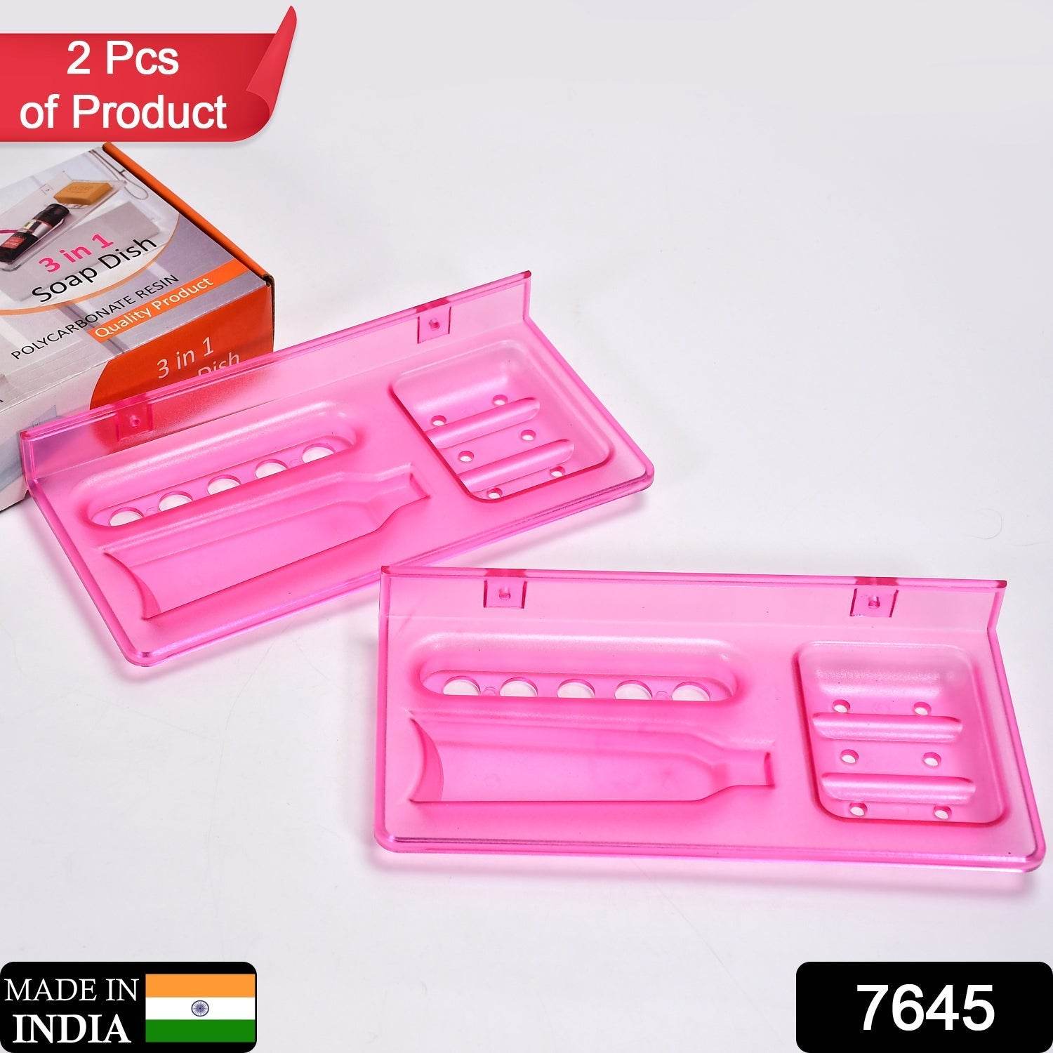 3 - in - 1 Glass Soap Dish for Bathroom Ware by Pure Source India - infinityexculsivestore.com