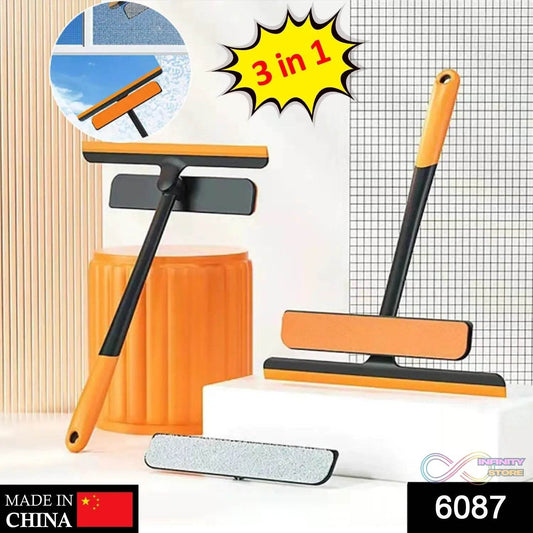 3 in 1 Glass Wiper used in all kinds of household and official places for cleaning and wiping of floors, glasses and dust etc. - infinityexculsivestore.com