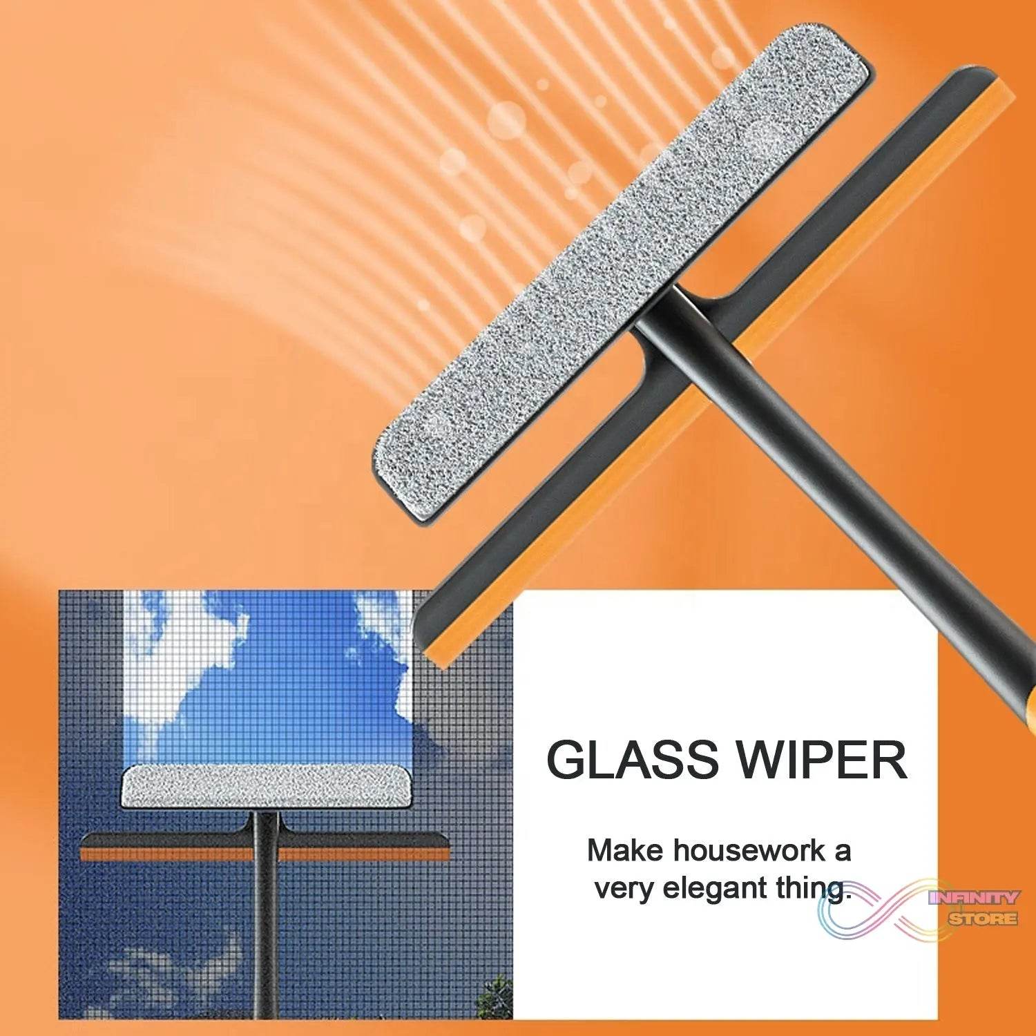 3 in 1 Glass Wiper used in all kinds of household and official places for cleaning and wiping of floors, glasses and dust etc. - infinityexculsivestore.com