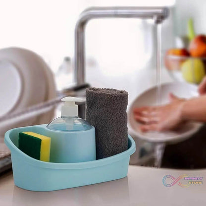 3 in 1 Hand wash Liquid Soap Dispenser with Sponge Holder (1 Set) - infinityexculsivestore.com