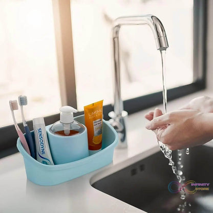 3 in 1 Hand wash Liquid Soap Dispenser with Sponge Holder (1 Set) - infinityexculsivestore.com