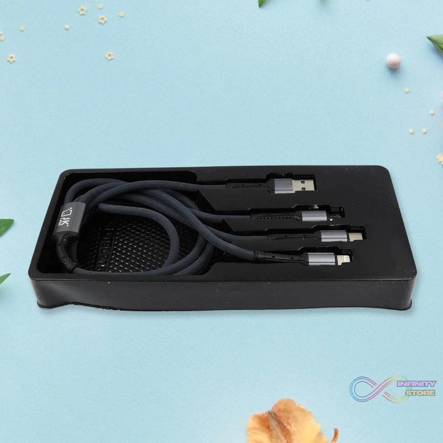 3 in 1 Multi Super Fast Charging Cable (1 Pc / 1200 MM) - infinityexculsivestore.com