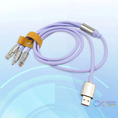 3 in 1 Multi Super Fast Charging Cable (1 Pc / 2 Mtr.) - infinityexculsivestore.com