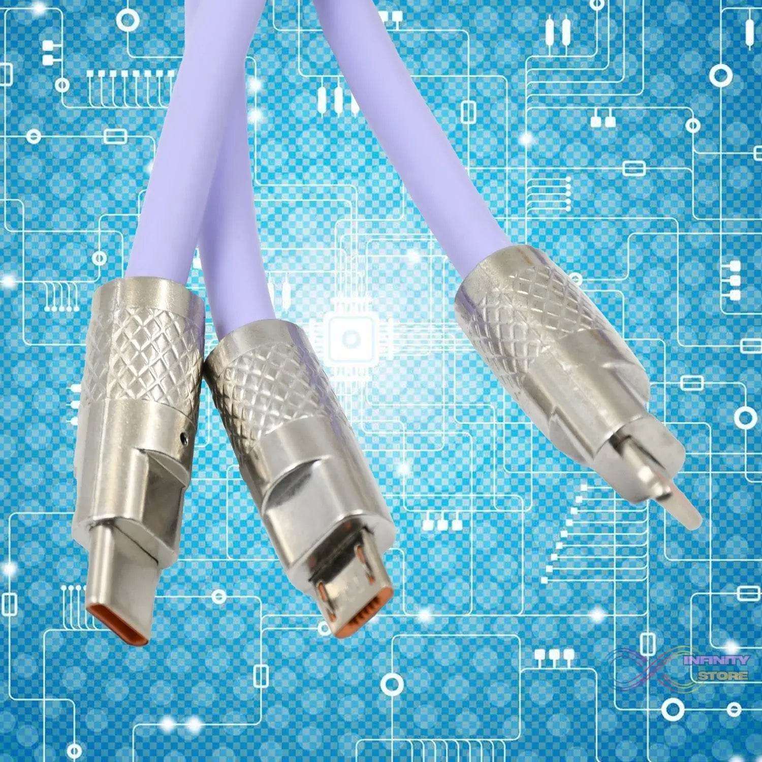 3 in 1 Multi Super Fast Charging Cable (1 Pc) - infinityexculsivestore.com