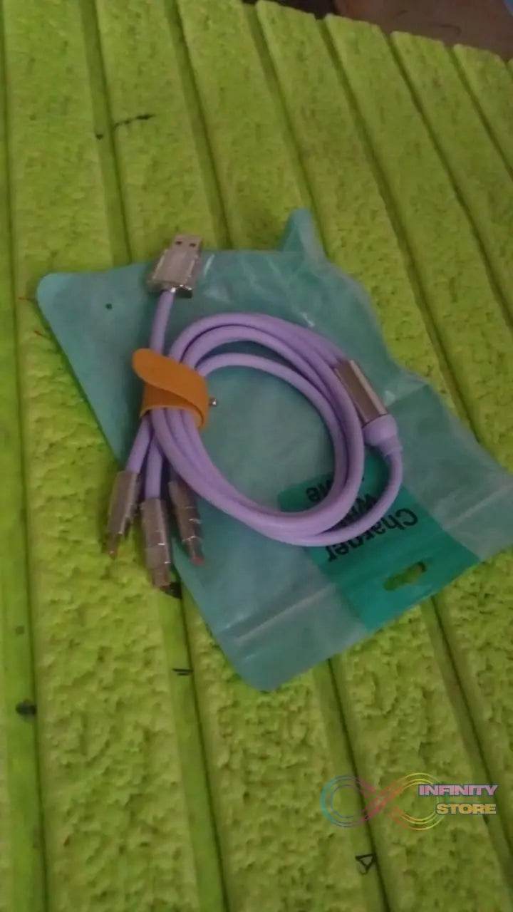 3 in 1 Multi Super Fast Charging Cable (1 Pc) - infinityexculsivestore.com