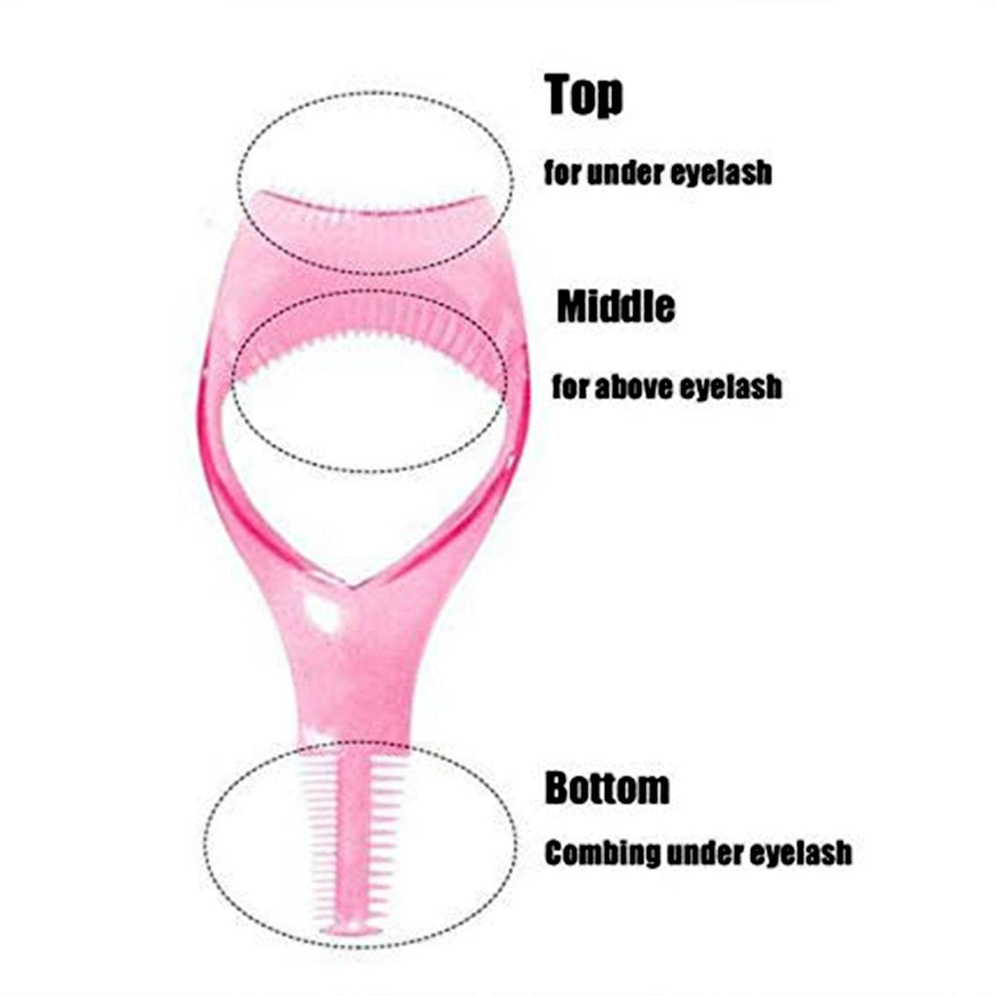 3 in 1 Plastic Makeup Cosmetic Eyelash Tool Lash Mascara Applicator Eyelashes Guide Eyelashes Brush Curler Comb Eye Makeup Tool Female Supply (1 Pc) - infinityexculsivestore.com