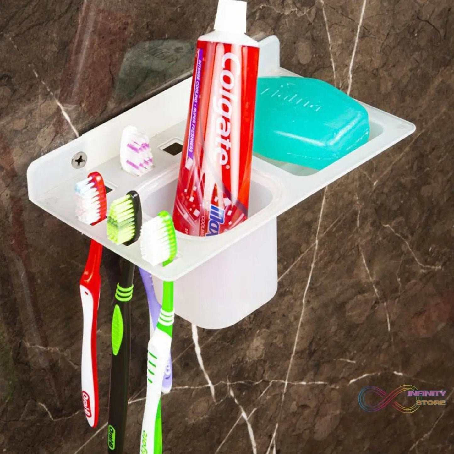 3 in 1 Plastic Soap Dish and plastic soap dish tray used in bathroom and kitchen purposes. - infinityexculsivestore.com