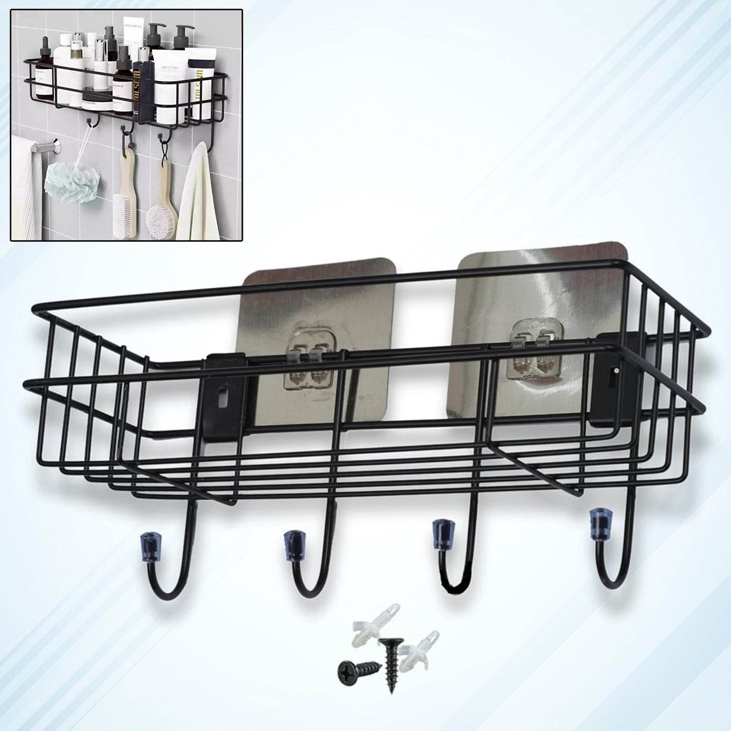 3 in 1 Shower Shelf Rack for storing and holding various household stuffs and items etc. - infinityexculsivestore.com