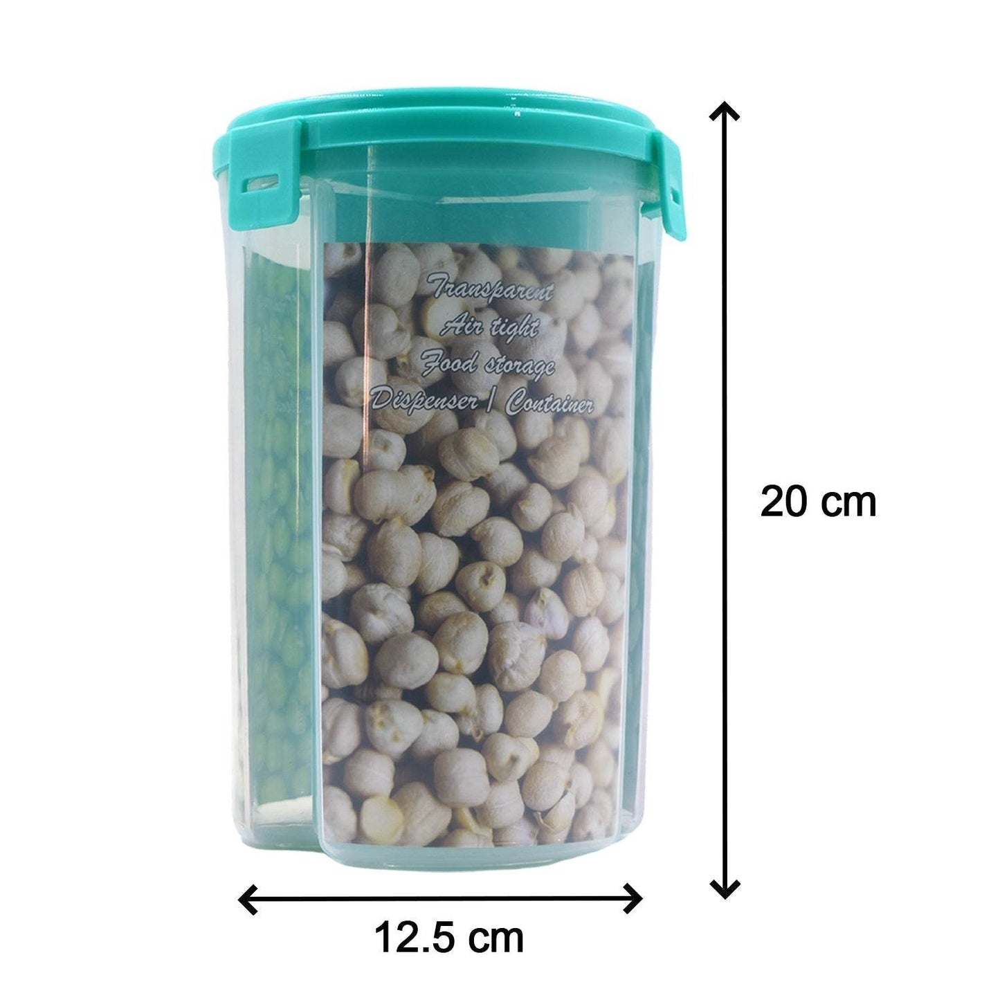 3 in 1 Transparent Air Tight Storage Dispenser Container (With Color Box) - infinityexculsivestore.com