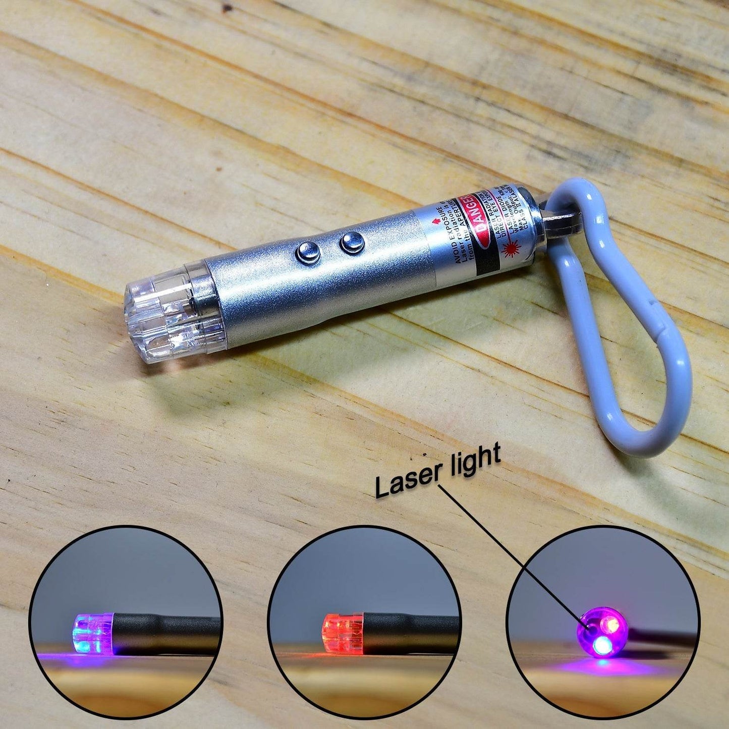 3 in1 Laser Light, LED Flashlight + Torch Keychain + Laser Pointer - infinityexculsivestore.com