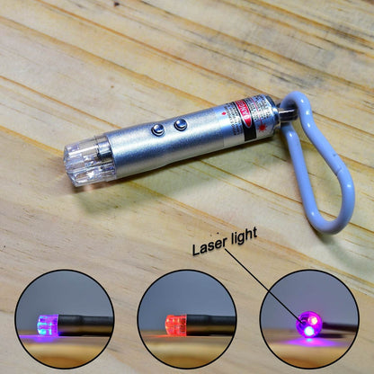 3 in1 Laser Light, LED Flashlight + Torch Keychain + Laser Pointer - infinityexculsivestore.com
