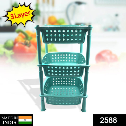 3 layer round Kitchen Trolley Basket ( MOQ :- 6 Pc) - infinityexculsivestore.com
