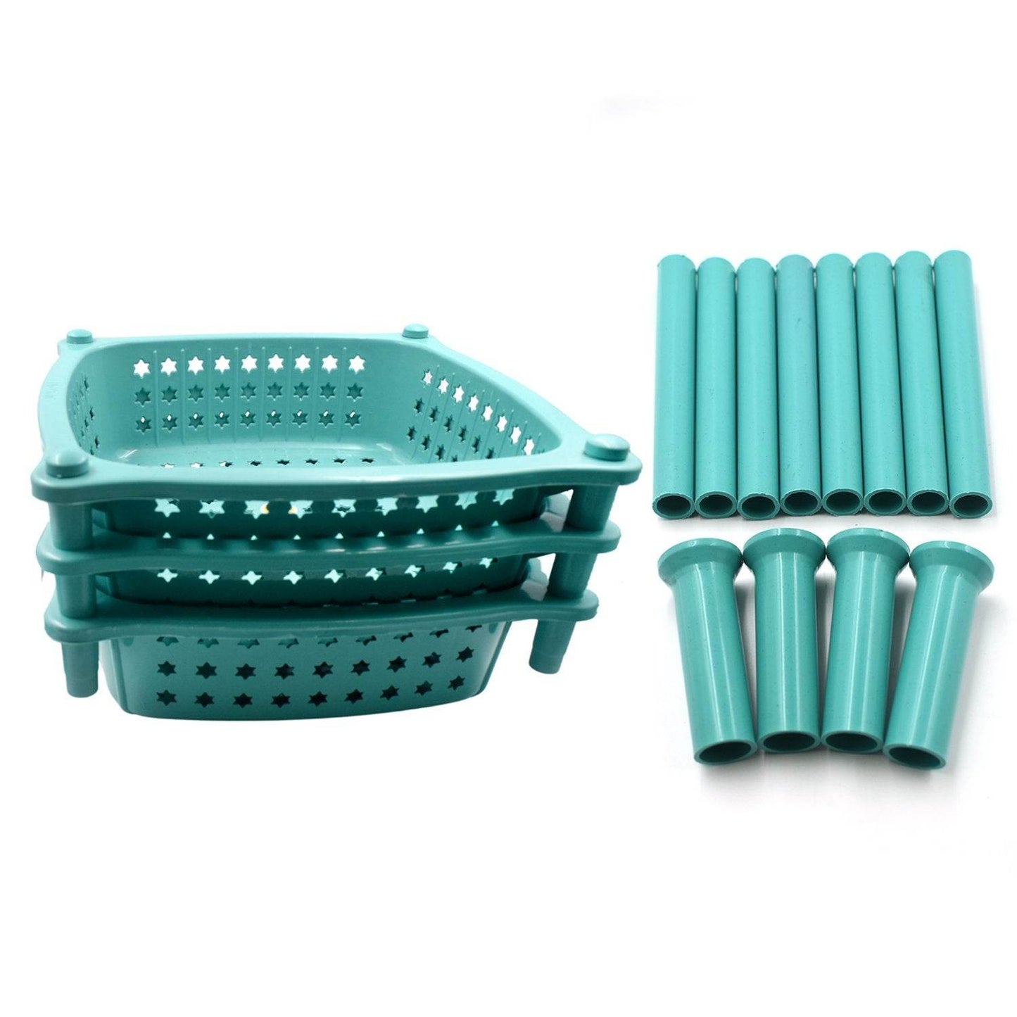 3 layer round Kitchen Trolley Basket ( MOQ :- 6 Pc) - infinityexculsivestore.com