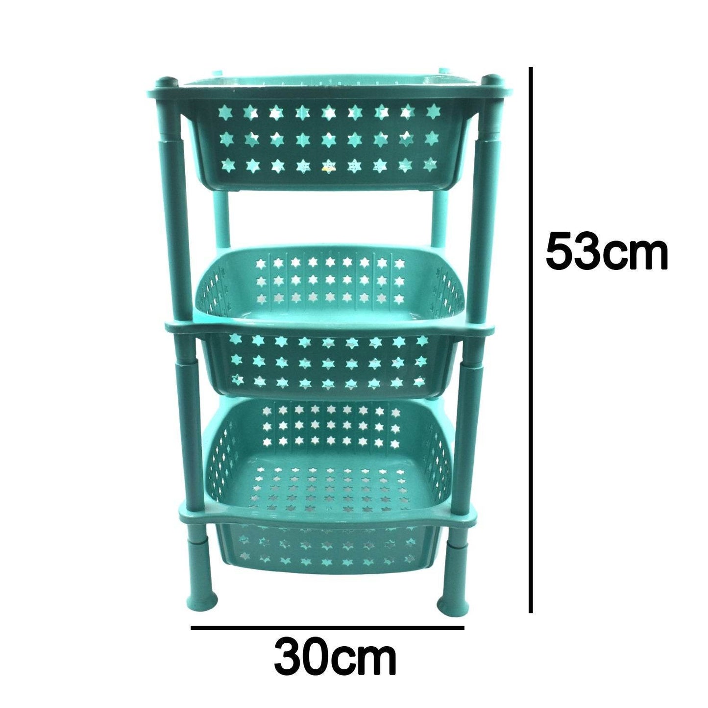 3 layer round Kitchen Trolley Basket ( MOQ :- 6 Pc) - infinityexculsivestore.com