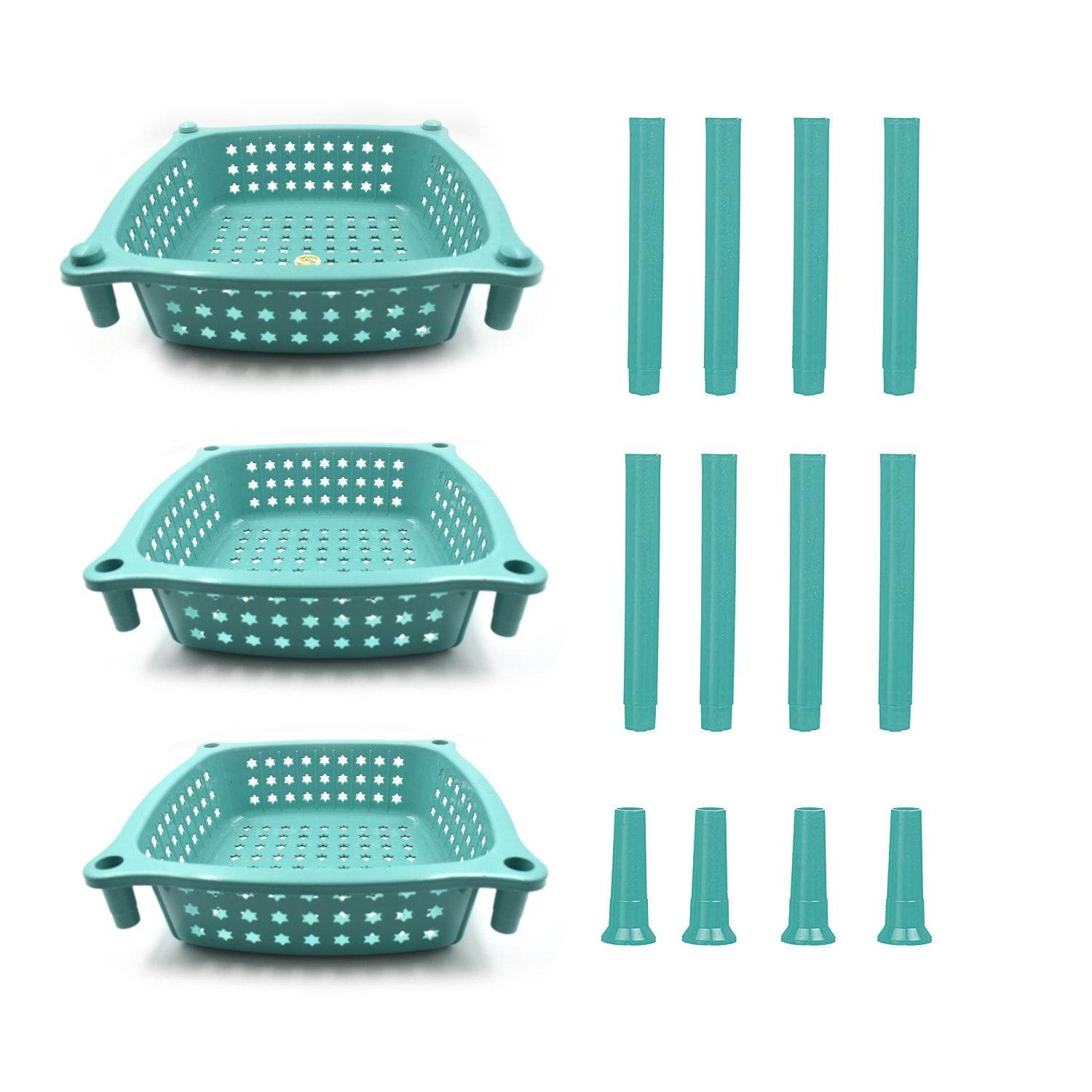 3 layer round Kitchen Trolley Basket ( MOQ :- 6 Pc) - infinityexculsivestore.com