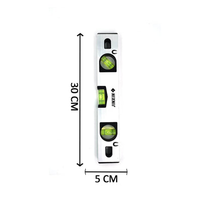 30 cm Aluminum Alloy Magnetic Torpedo Level Metric Rulers - infinityexculsivestore.com