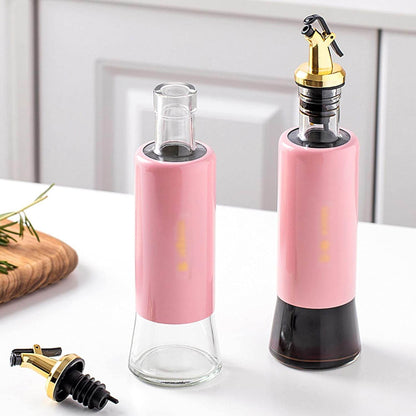 300 ML Olive Oil Dispenser Bottle Leakproof Condiment Glass Container Non- Drip Spout Soy Sauce Vinegar Cruet Bottle for Kitchen Cooking BBQ Fry for Kicthen Home (300 ML) - infinityexculsivestore.com