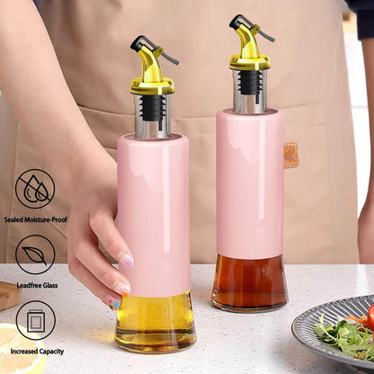 300 ML Olive Oil Dispenser Bottle Leakproof Condiment Glass Container Non- Drip Spout Soy Sauce Vinegar Cruet Bottle for Kitchen Cooking BBQ Fry for Kicthen Home (300 ML) - infinityexculsivestore.com
