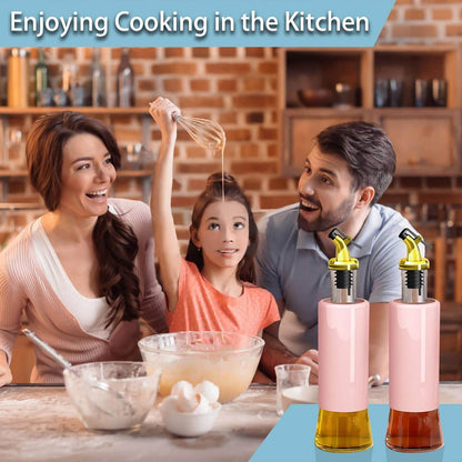 300 ML Olive Oil Dispenser Bottle Leakproof Condiment Glass Container Non- Drip Spout Soy Sauce Vinegar Cruet Bottle for Kitchen Cooking BBQ Fry for Kicthen Home (300 ML) - infinityexculsivestore.com