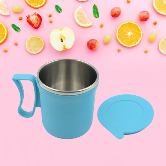 300ml Stainless Steel Mug: Insulated, Leakproof Lid, Hot/Cold Drinks (Mix Color) - infinityexculsivestore.com