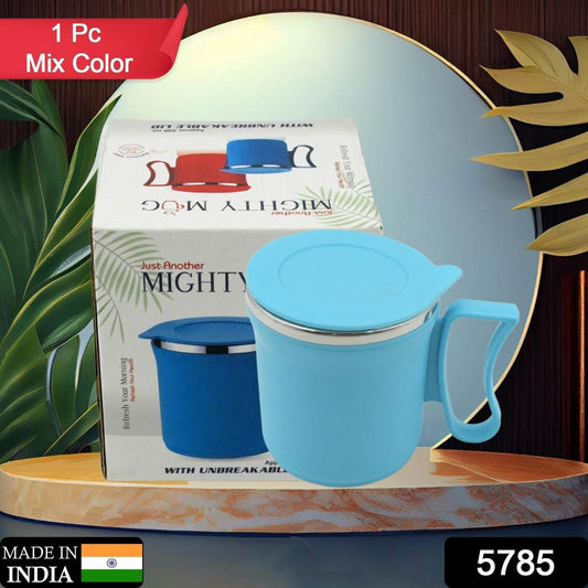 300ml Stainless Steel Mug: Insulated, Leakproof Lid, Hot/Cold Drinks (Mix Color) - infinityexculsivestore.com