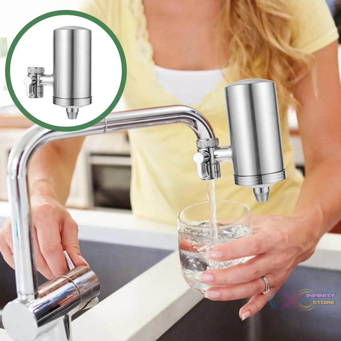 304 Stainless Steel Faucet Mount Water Filter, Water Purifier (1 Set) - infinityexculsivestore.com