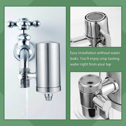 304 Stainless Steel Faucet Mount Water Filter, Water Purifier (1 Set) - infinityexculsivestore.com