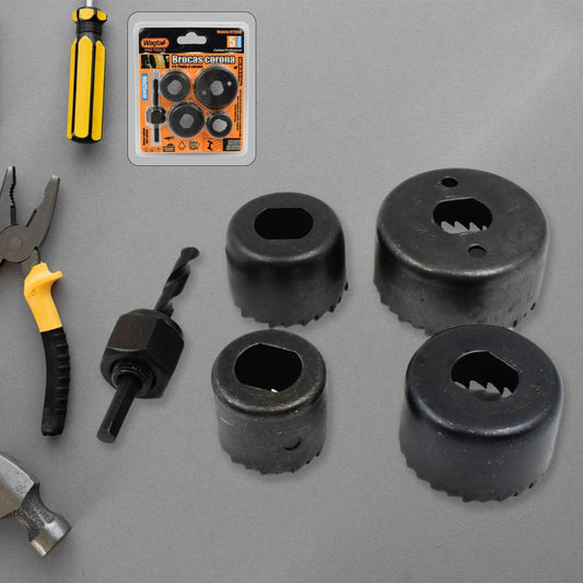 32 / 38 / 44 / 54 mm Hole Saw Cutter with Mandrel 32 - 54 mm (5 Pcs Set) - infinityexculsivestore.com