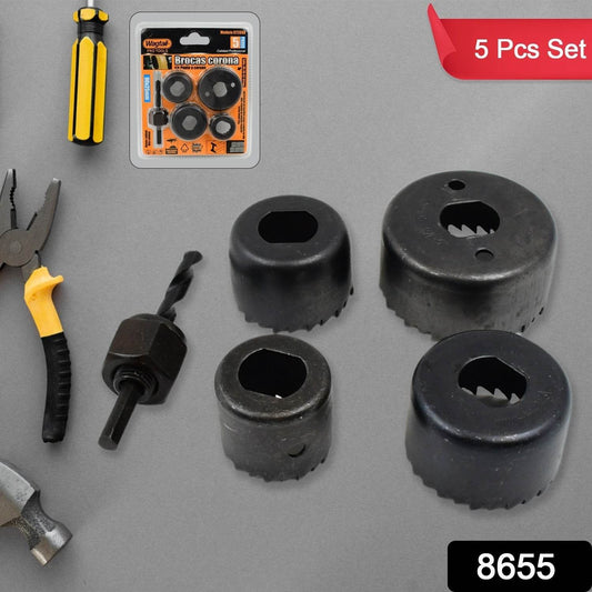 32 / 38 / 44 / 54 mm Hole Saw Cutter with Mandrel 32 - 54 mm (5 Pcs Set) - infinityexculsivestore.com