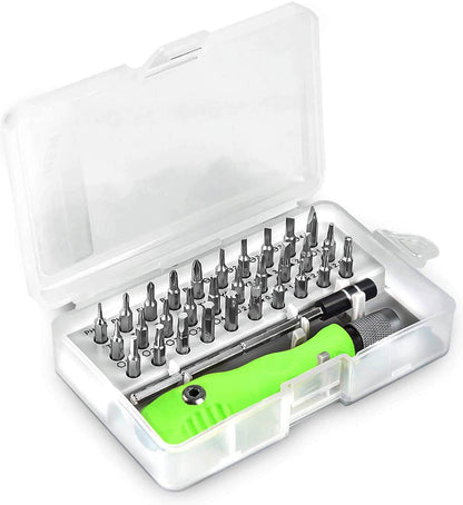 32 in 1 Mini Screwdriver Bits Set with Magnetic Flexible Extension Rod - infinityexculsivestore.com