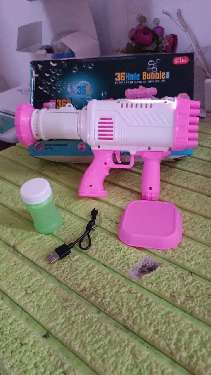 36 Holes Big Rechargeable Powerful Machine Bubble Gun Toys (1 Set) - infinityexculsivestore.com
