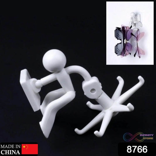 360 Degree Rotating Figure 6 Claw Kitchen Utensils Holder Hook OrganizerKitchen Rack, Non - Punching and Trace Sticky Hook for Bathroom, Door, Wall, White (1 Pc ) - infinityexculsivestore.com