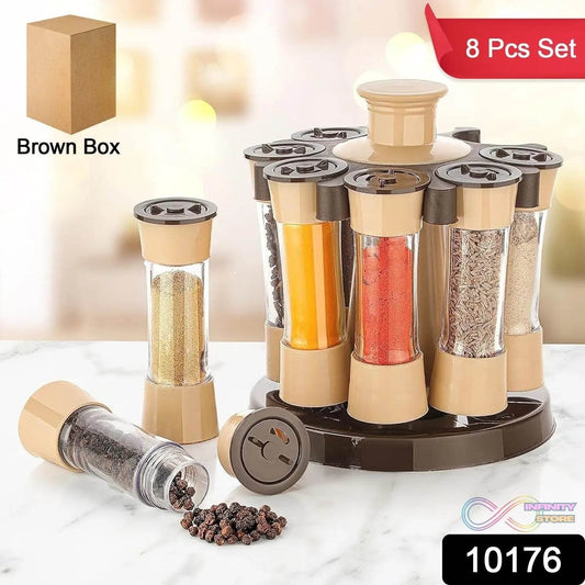360 Revolving Spice Rack for Kitchen and Dining Table, 8 Spice jars - infinityexculsivestore.com