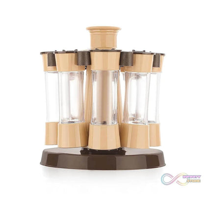 360 Revolving Spice Rack for Kitchen and Dining Table, 8 Spice jars - infinityexculsivestore.com