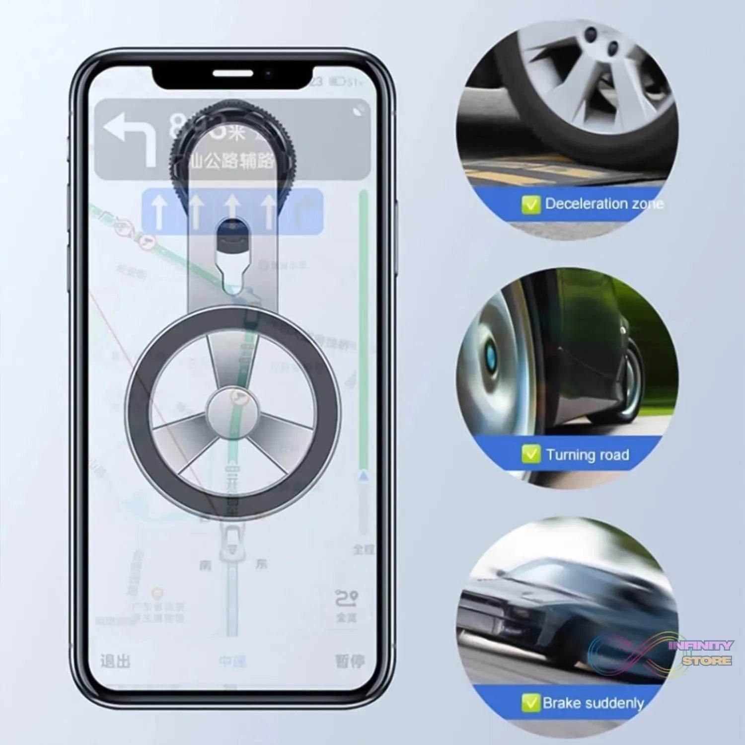 360° Rotatable & Foldable Air Vent Magnetic Phone Holder (1 Pc) - infinityexculsivestore.com