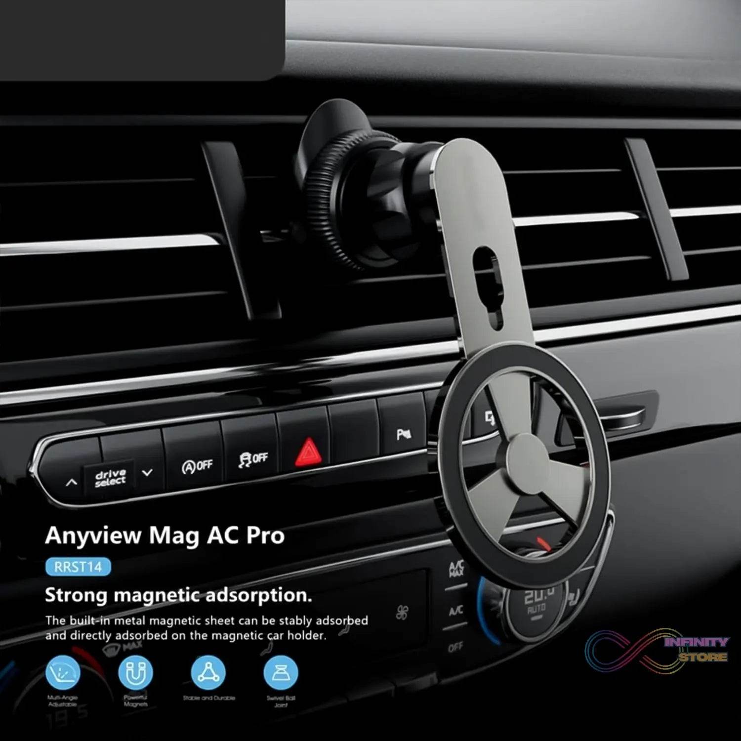 360° Rotatable & Foldable Air Vent Magnetic Phone Holder (1 Pc) - infinityexculsivestore.com