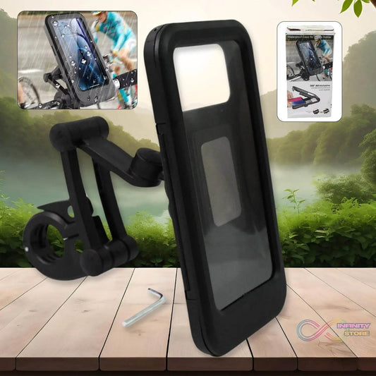 360 Rotation Bike Phone Mount Waterproof Cell Phone Holder (1 Pc) - infinityexculsivestore.com