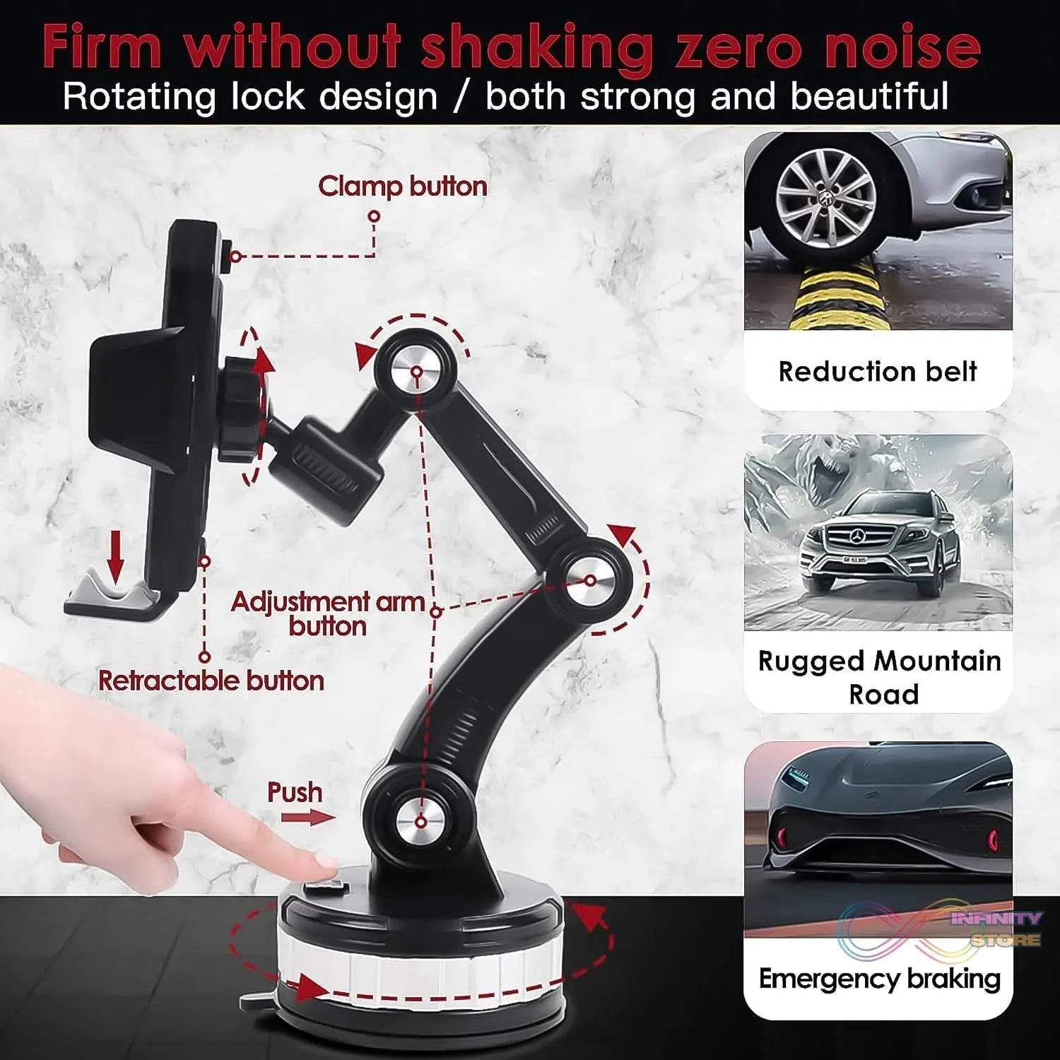360° Rotation Car Phone Holder Mount (1 Pc) - infinityexculsivestore.com