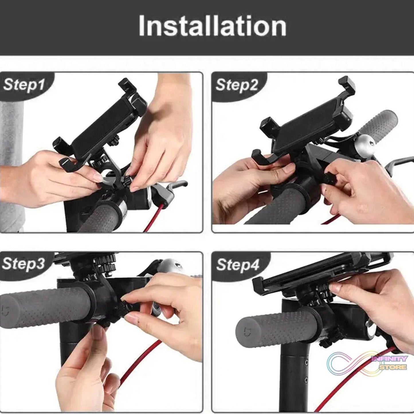 360° Rotation Phone Mount Motorbike Phone Holder (1 Pc) - infinityexculsivestore.com