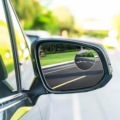 360DEGREE BLIND SPOT ROUND WIDE ANGLE ADJUSTABLE CONVEX REAR VIEW MIRROR - PACK OF 2 - infinityexculsivestore.com